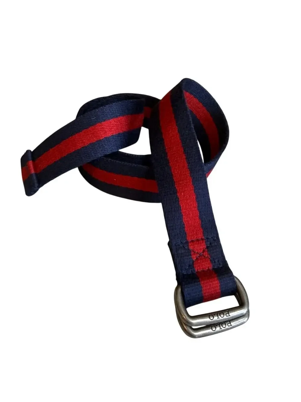 Boys Polo Ralph Lauren Canvas Belt Red Navy Blue Stripe